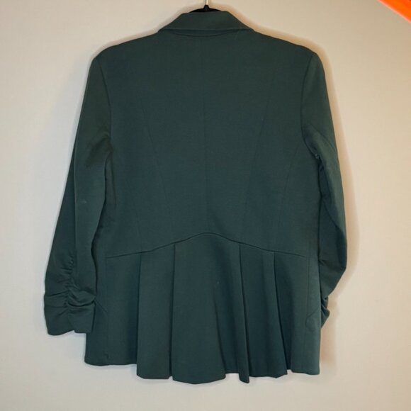 Gibson Knit Riding Jacket with Peaked Lapel and Peplum Back - Picture 8 of 8